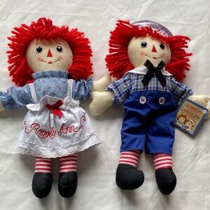 Raggedy Ann & Andy Plush Dolls Set